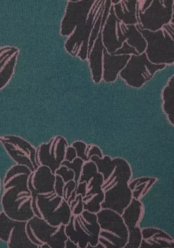 Nachhaltige Nachtwasche|s.Oliver Nachthemd Dunkelgrun-Geblumt