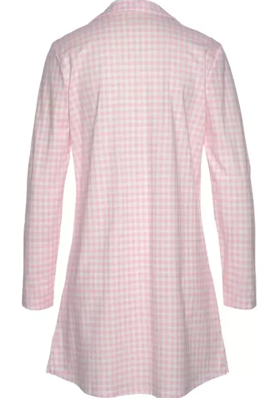 Nachhaltige Nachtwasche|Vivance Dreams Nachthemd Rosa-Weis