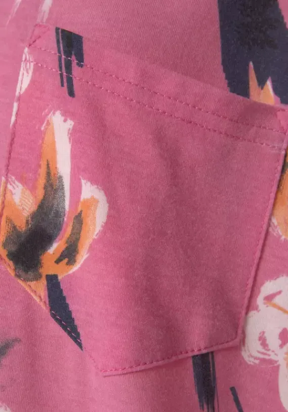 Nachhaltige Nachtwasche|s.Oliver Nachthemd Pink-Allover-Bedruckt