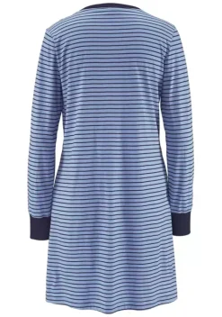 Nachhaltige Nachtwasche|H.I.S Nachthemd Blau-Gestreift