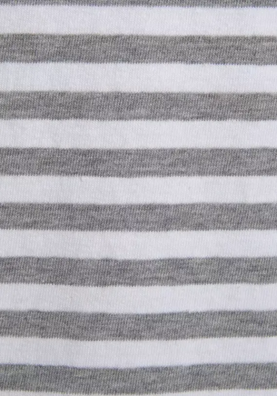 Nachhaltige Nachtwasche|s.Oliver Nachthemd Weis-Grau-Meliert