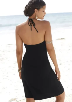 Kurze Kleider|LASCANA Neckholderkleid Schwarz