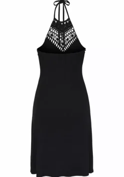 Kurze Kleider|LASCANA Neckholderkleid Schwarz