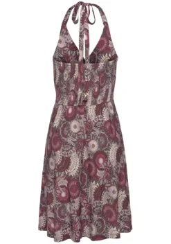 Kurze Kleider|LASCANA Neckholderkleid Lila-Bedruckt