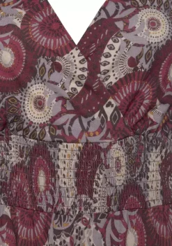 Kurze Kleider|LASCANA Neckholderkleid Lila-Bedruckt