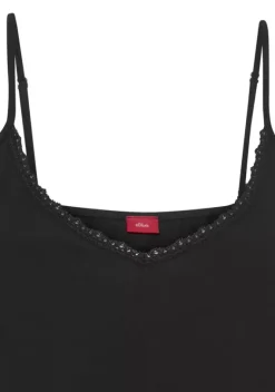 Nachhaltige Nachtwasche|s.Oliver Neglige Schwarz