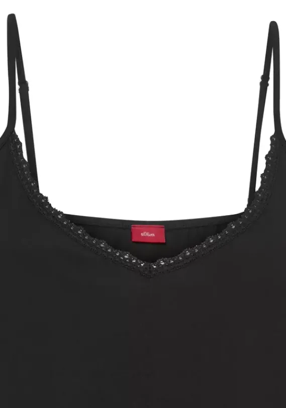 Nachhaltige Nachtwasche|s.Oliver Neglige Schwarz