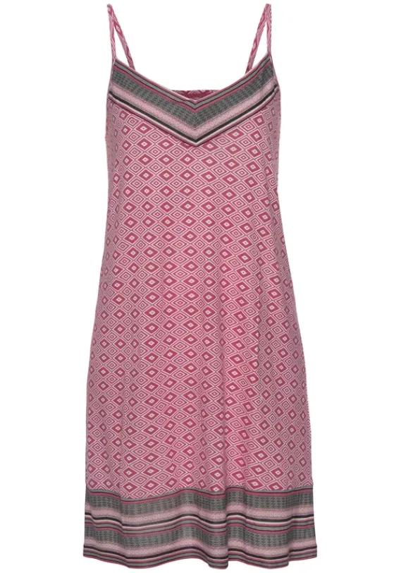 Nachhaltige Nachtwasche|Vivance Dreams Neglige Pink Gemustert