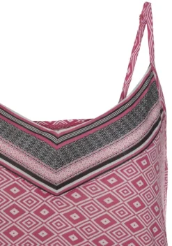 Nachhaltige Nachtwasche|Vivance Dreams Neglige Pink Gemustert