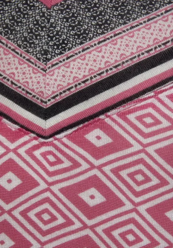 Nachhaltige Nachtwasche|Vivance Dreams Neglige Pink Gemustert