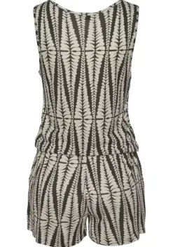 Strandmode|LASCANA Overall Schwarz-Sand-Bedruckt