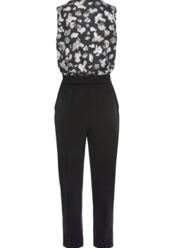 Strandmode|LASCANA Overall Schwarz-Beige-Bedruckt