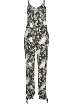 Overalls|Buffalo Overall Schwarz-Rosa-Bedruckt
