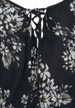 Strandmode|LASCANA Overall Schwarz-Creme-Bedruckt