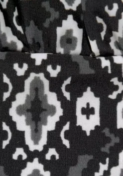 Tankinis|LASCANA Oversize-Tankini Schwarz-Bedruckt