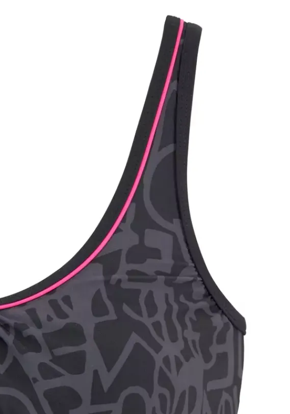 Tankinis|Venice Beach Oversize-Tankini Schwarz-Grau