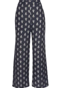 Lange Hosen|Vivance Palazzohose Blau-Bedruckt