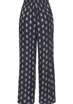 Lange Hosen|Vivance Palazzohose Blau-Bedruckt