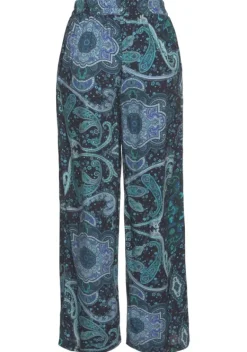 Lange Hosen|Vivance Palazzohose Blau-Bedruckt