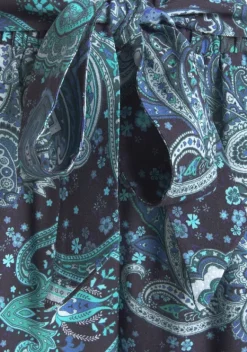 Lange Hosen|Vivance Palazzohose Blau-Bedruckt