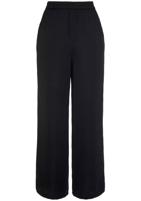 Lange Hosen|LASCANA Palazzohose Schwarz