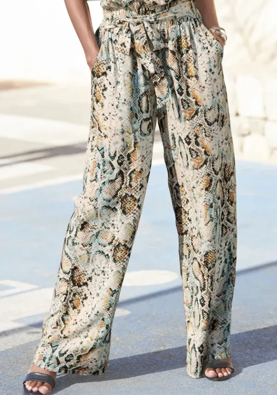 Lange Hosen|Buffalo Palazzohose Bedruckt