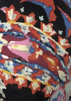 Lange Hosen|Buffalo Palazzohose Schwarz-Bunt Bedruckt