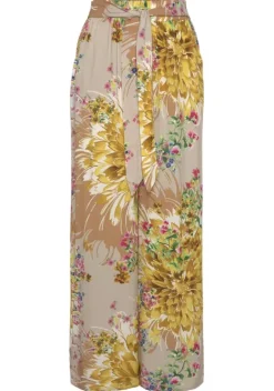 Lange Hosen|LASCANA Palazzohose Sand-Gelb Bedruckt