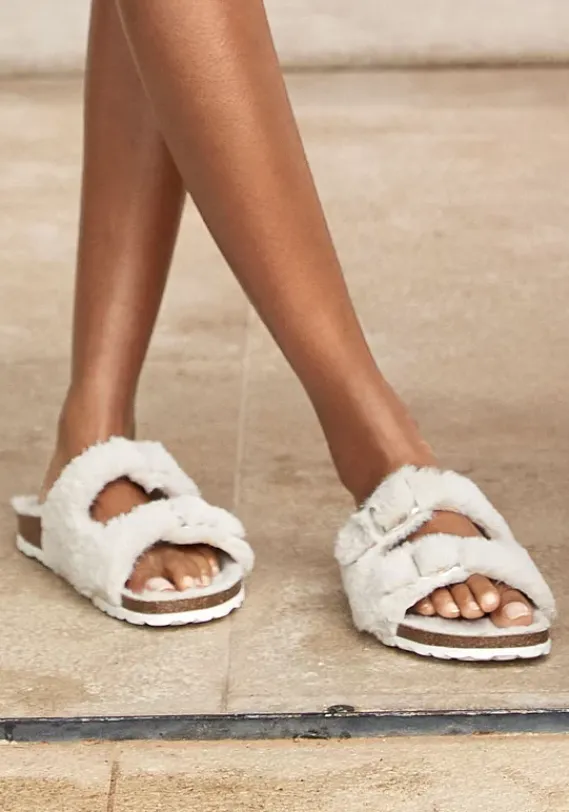 Vivance Hausschuhe<Pantolette"Hausschuh, Plusch Hausschuhe"