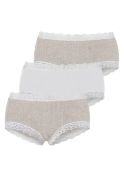 Nachhaltige Dessous & Wasche|LASCANA Panty Beige-Meliert, Creme