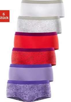 Pantys|petite fleur Panty Lila, Rot, Weis