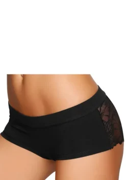 Nachhaltige Dessous & Wasche|LASCANA Panty Petrol, Schwarz, Lila