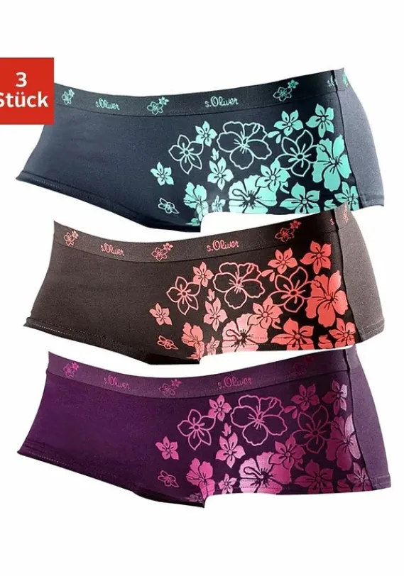 Pantys|s.Oliver Panty Lila, Braun, Anthrazit