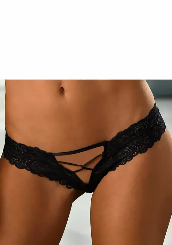 Pantys|petite fleur gold Panty-Ouvert Schwarz