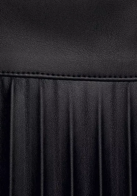 Rocke|Buffalo Plisseerock Schwarz