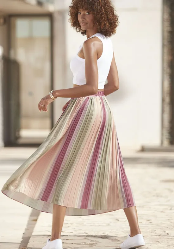 Rocke|Vivance Plisseerock Bunt