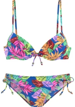 Push-Up-Bikinis|Vivance Push-Up-Bikini"Fantasia" Blau Bedruckt