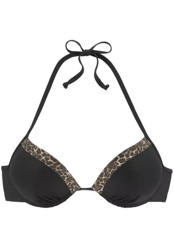 Push-Up-Bikinis|LASCANA Push-Up-Bikini-Top"Adele" Schwarz-Leo