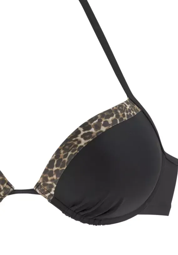 Push-Up-Bikinis|LASCANA Push-Up-Bikini-Top"Adele" Schwarz-Leo
