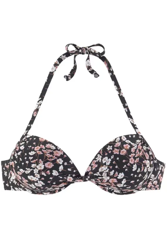 Push-Up-Bikinis|LASCANA Push-Up-Bikini-Top"Blair" Schwarz-Bedruckt