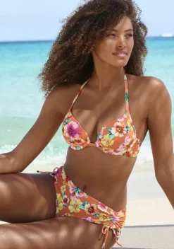 Push-Up-Bikinis|Sunseeker Push-Up-Bikini-Top"Mila" Orange Bedruckt