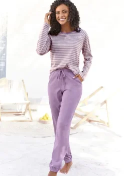 Nachhaltige Nachtwasche|Vivance Dreams Pyjama Lila