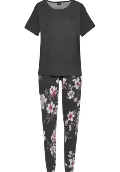 Nachhaltige Nachtwasche|Vivance Dreams Pyjama Schwarz