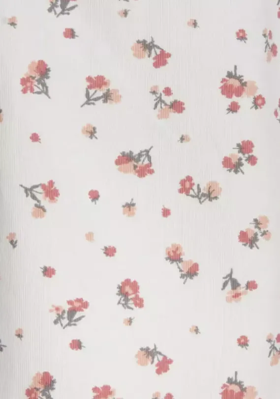 Damenshirts|s.Oliver Ripptanktop Weis-Geblumt