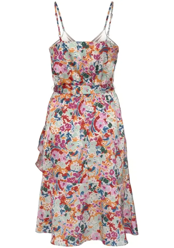 Kurze Kleider|LASCANA Satinkleid Bunt-Bedruckt