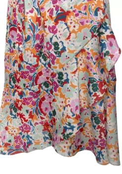 Kurze Kleider|LASCANA Satinkleid Bunt-Bedruckt