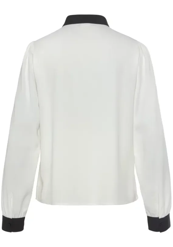 Blusen|LASCANA Schlupfbluse Weis-Schwarz