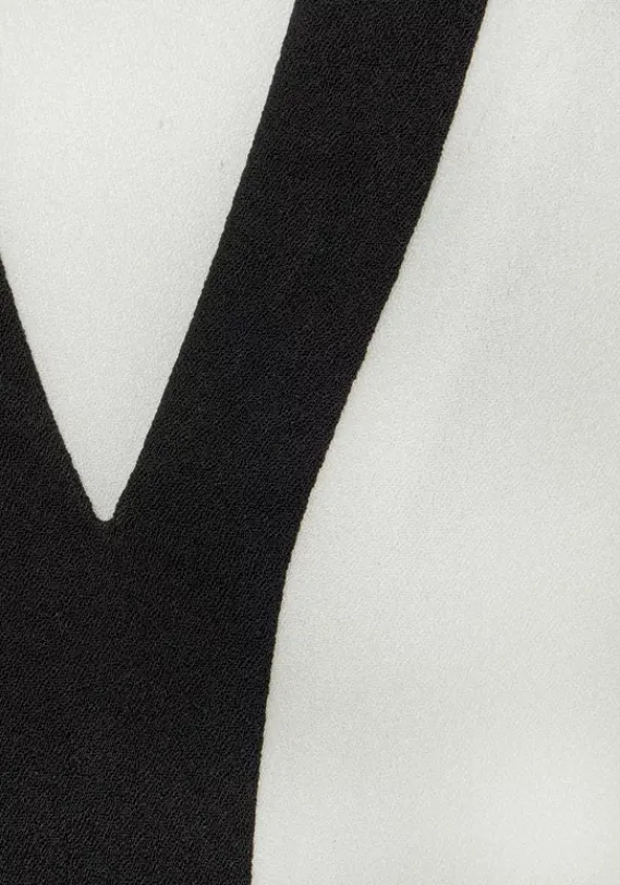 Blusen|LASCANA Schlupfbluse Weis-Schwarz