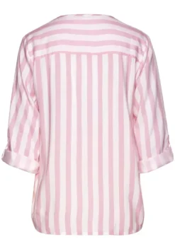 Blusen|LASCANA Schlupfbluse Weis-Rosa