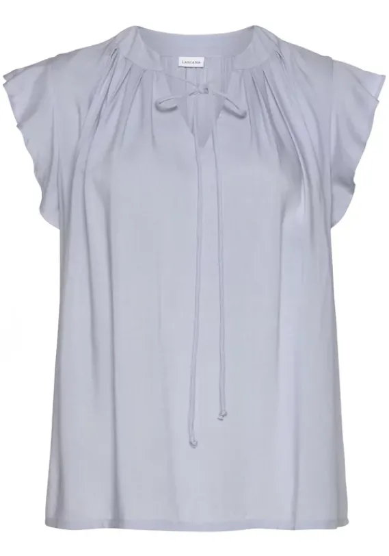 Blusen|LASCANA Schlupfbluse Hellblau
